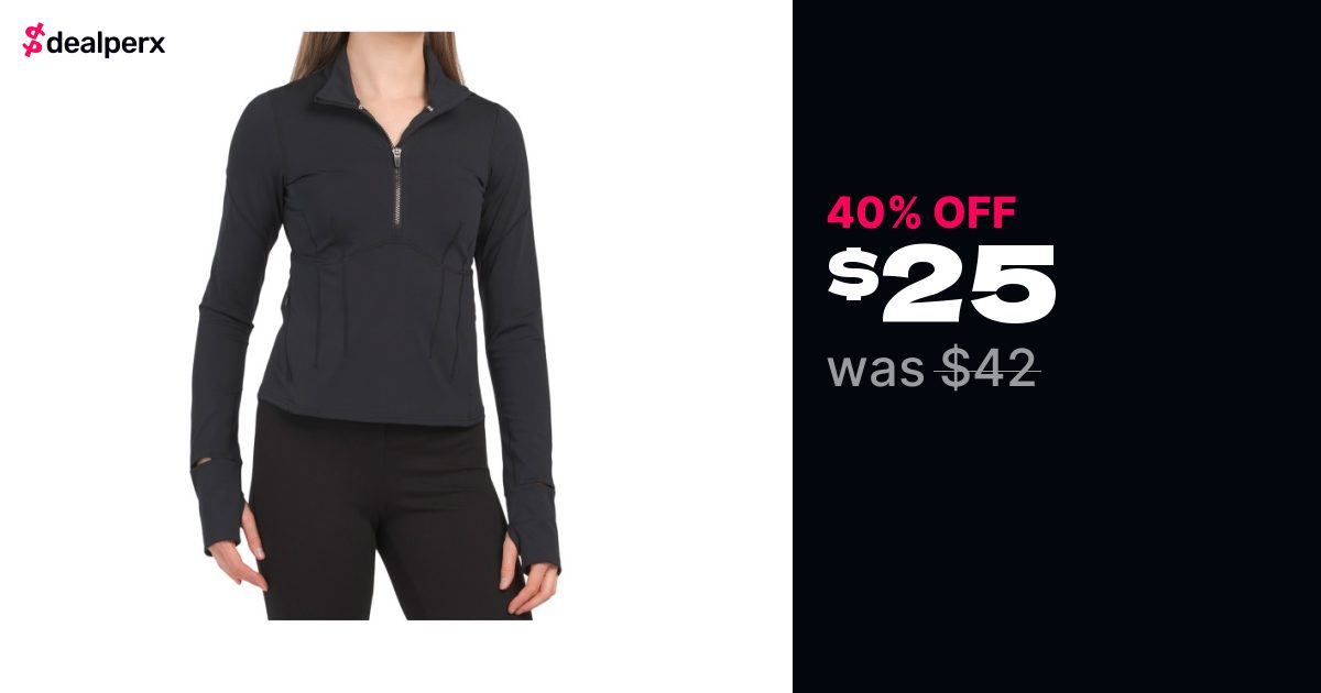 Sale on Free People Run the Course Half Zip Jacket