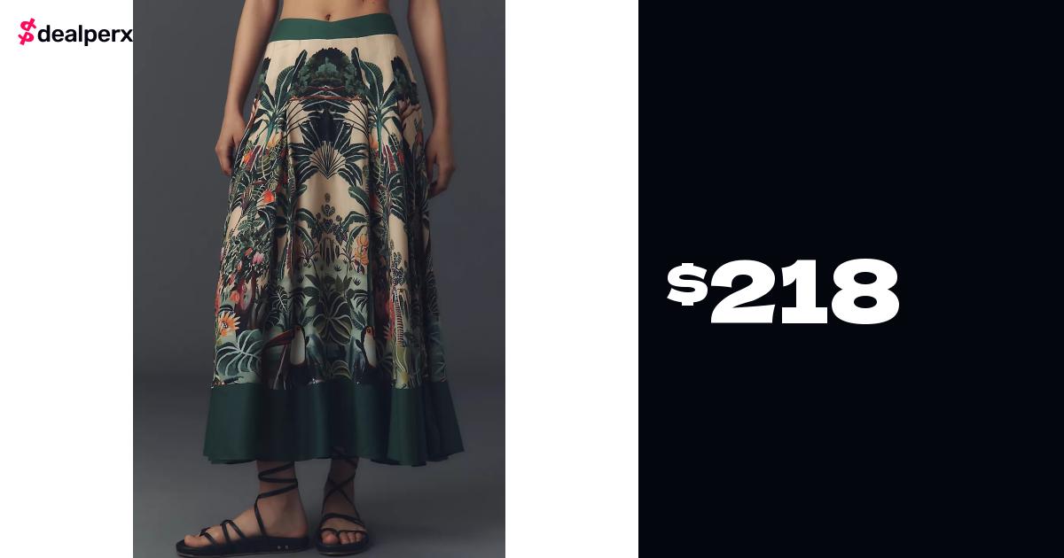 Jungle Navigation Midi Skirt