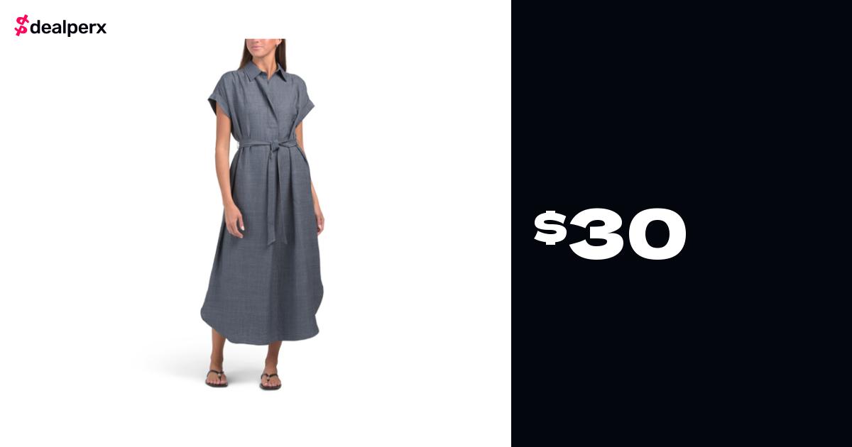 Short Sleeve Maxi Shirtdress main image 1