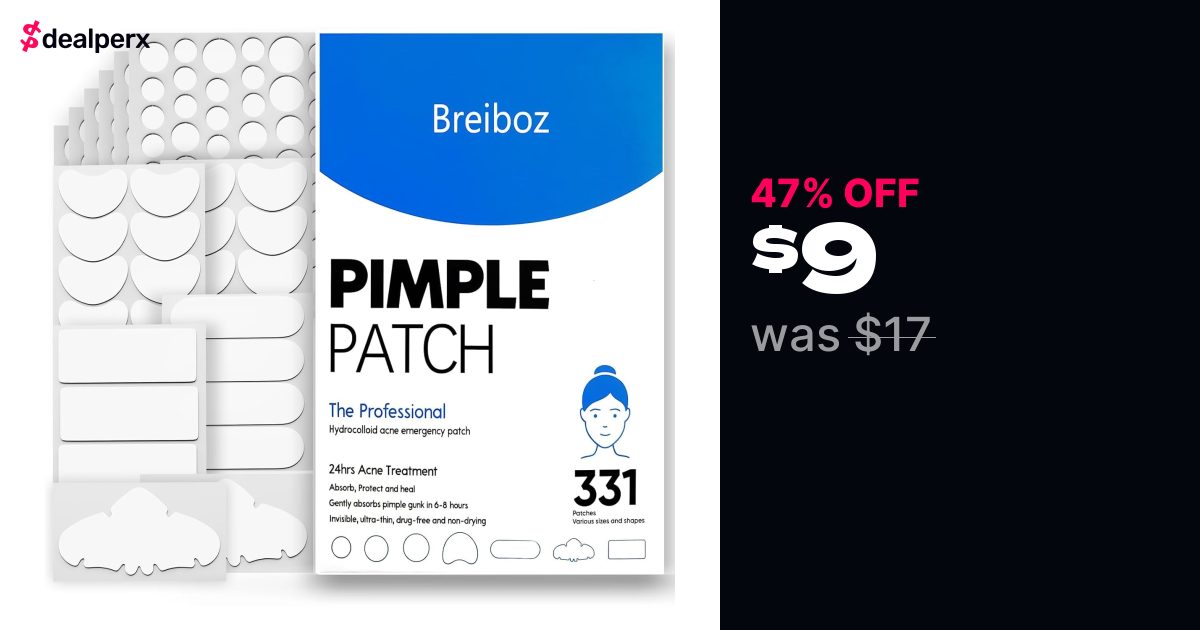 Large Pimple Patches for Face 331 Patches-7 Size,306 Round & 25 Xl Acne ...