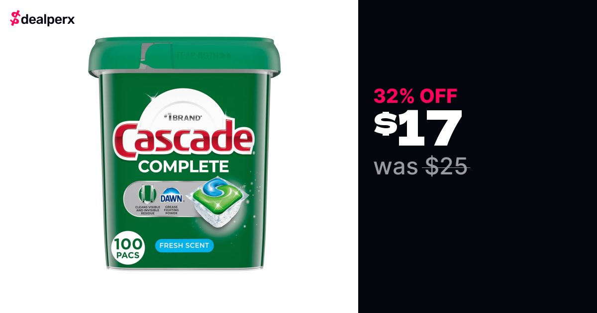 Cascade Complete Dishwasher Pods, Dishwasher Detergent, Dish Detergent ...