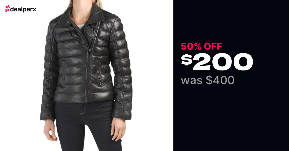 BOD & CHRISTENSEN Leather Puffer Jacket