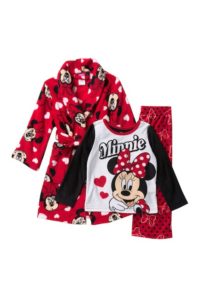 Minnie Mouse Fleece Pajama & Robe Set - 3 Piece Set (Little Girls & Big Girls) $27.97