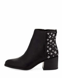 sam edelman Jamie Studded-Back Faux-Leather Booties
