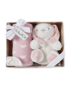 LILA & JACK Two-Piece Bunny Plush Toy & Blanket Gift Set $12.99