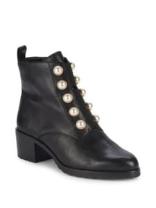 Floria Embellished Leather Ankle Boots $83.44