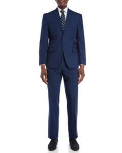 MICHAEL KORS Two-Piece Navy Plaid Wool Suit $146.51