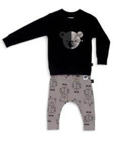 Huxbaby Baby Girl's & Girl's Robo Bear Pants