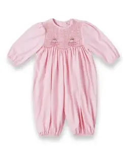 Image of sale on Pink Smocked Floral Playsuit – Infant
