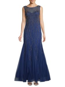 Woman's Beaded Mermaid Gown