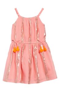 Mini Boden Shimmer Stripe Dress