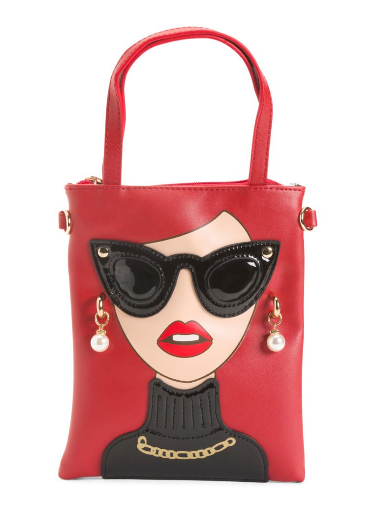 JOSEPH D'AREZZO Sunglass Girl Zip Top Bag With Shoulder Strap Dealperx