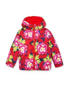 Kenzo Girls' Reversible Floral Puffer Jacket