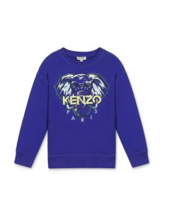 Kenzo Boys' Elephant Cotton Embroidered Logo Sweatshirt