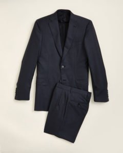 Brioni Two-Piece Dark Navy Tonal Check Wool Suit