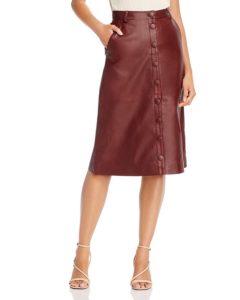 REMAIN  Leather A-Line Skirt