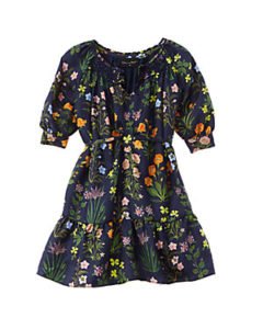 Oscar de la Renta Smock Neck Silk Dress (4,6,8)