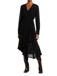 Munthe Husband Metallic Sheer Drape Dress