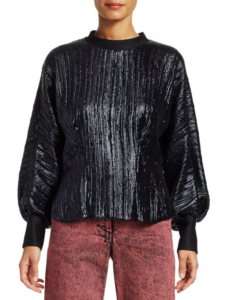 Rachel Comey Pensa Balloon-Sleeve Sequin Top