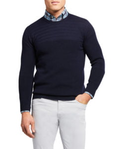 Men's Marina Multi-Stitch Crewneck Sweater