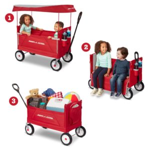 3-in-1 All Terrain Off-Road EZ Folding Kids Wagon with Canopy
