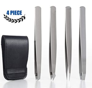 Set 4-Piece Professional Stainless Steel Tweezers