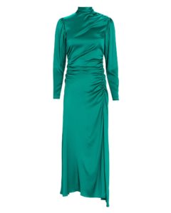 Isabella Silk High Neck Midi Dress