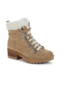 Shearling-Trim Suede Winter Boots