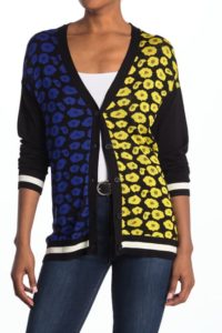 Long Sleeve Floral Jacquard Cardigan