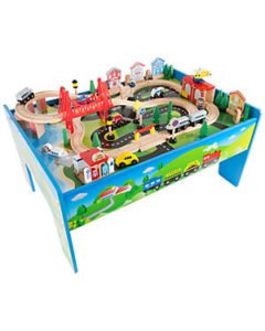 Wooden Train Set Table by Hey! Play!