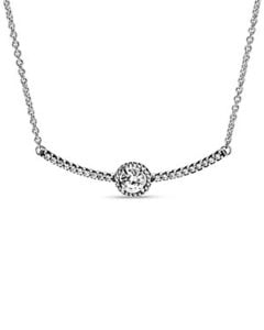 Silver Round Sparkle Necklace