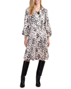 Confidential Printed Wrap Dress