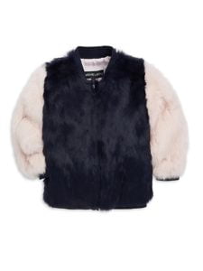 Girl's Rabbit Fur  Jacket (size 2-8)