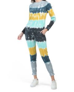 Waffle Ombre Top And Jogger Set