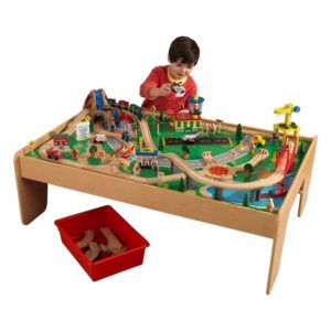 KidKraft Waterfall Mountain Train Set & Table with 120 Accessories Includedp
