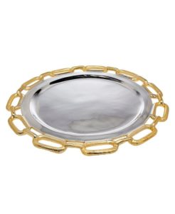 Gold Chain Border Charger Plate