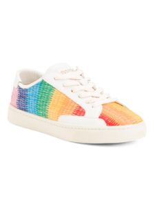 Rainbow Ombre Leather Sneakers