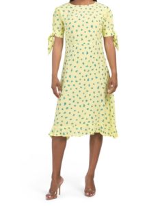 Emilia Luda Floral Print Midi Dress