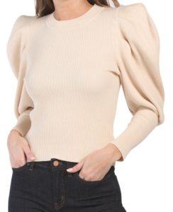 Elina Puff Shoulder Sweater