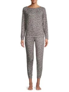 Sienna 2-Piece Leopard Sweatshirt & Joggers Set