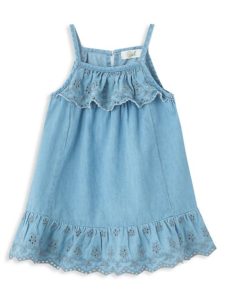 Baby Girl's Embroidered-Ruffle Dress
