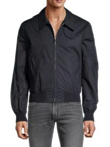Trench Point-Collar Bomber Jacket