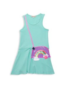 Little Girl's Rainbow Purse Dress