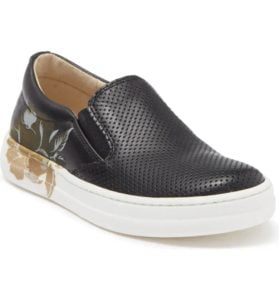 Perforated Leather Slip-On Sneaker