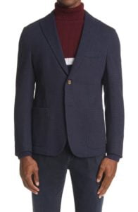 Mini Houndstooth Wool & Cotton Sport Coat