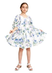 Girl's Sofia Floral-Print Tiered Self-Tie Dress, Size 4-7