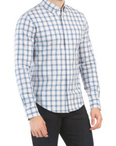 Rooney Plaid Slim Washed Button Down Shirt