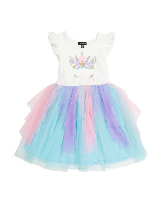 Little Girls Unicorn Tutu Dress - Dealperx
