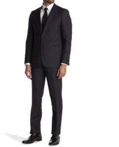 Charcoal Grey Slim Fit Notch Lapel Two-Button Suit