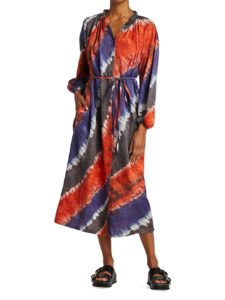 Tie-Dye Wrap Dress